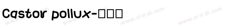 Castor pollux字体转换